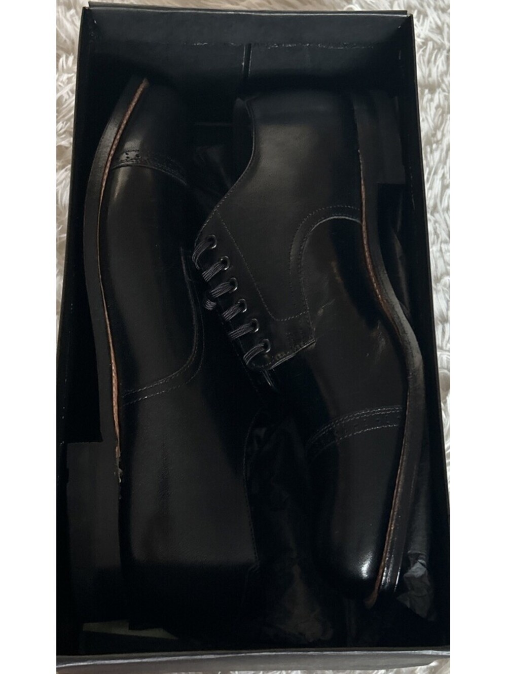 Stacy Adams Men’s Oxford Madison Cap Toe Size 11 E New In Box NIB Black Dressy - Picture 12 of 15